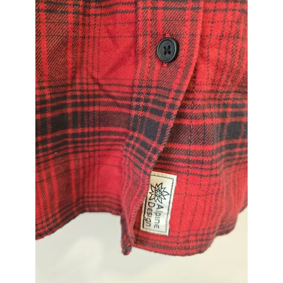 Alpine Design Red and Black Flannel Size XL NWT - Picture 3 of 10